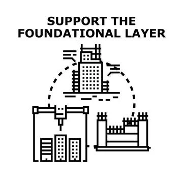 Future urban development and construction process foundation Stock Illustration