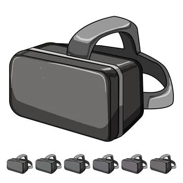 Future vr glasses cartoon vector graphic Stock Illustration