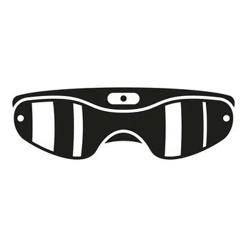 Future vr glasses icon simple vector. 3d headset Stock Illustration
