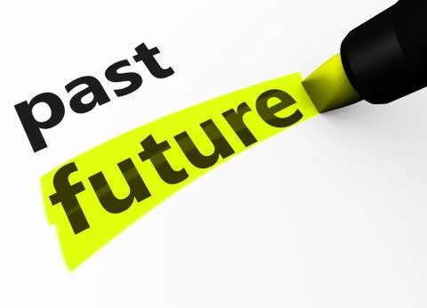 Future Vs Past Life Concept Stock Illustration