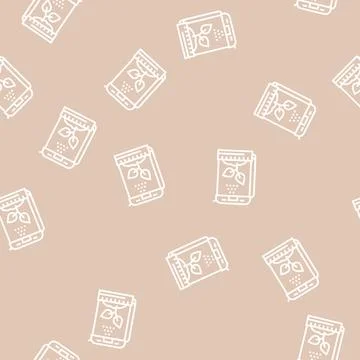 Future warehouse line seamless pattern Stock Illustration