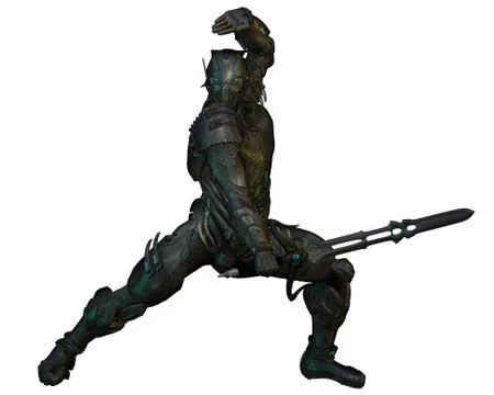 Future Warrior Knight Stock Illustration