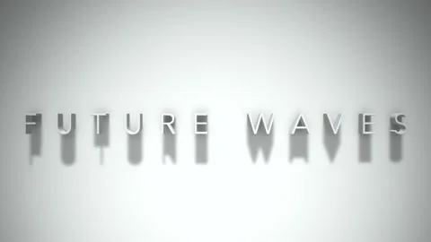 Future waves 3D title animation with shadows on a white background Stock Footage 298004254