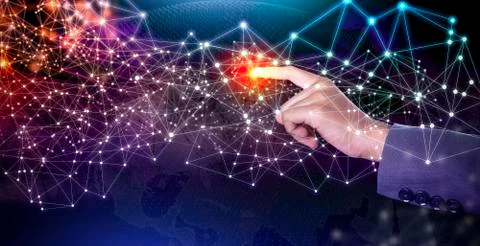Future wireless communication concept (AI: Artificial Intelligence) Stock Photos