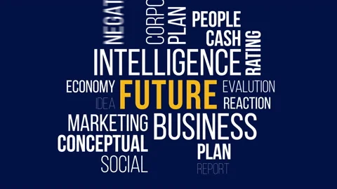 Future Word cloud animation concept. Stock Footage 224630753