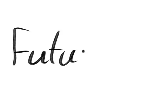 Future word hand written by a paint brush with black ink on white paper Stock Footage 197400491