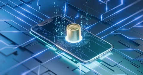 Future world concept of spending money Stock Footage 258317178