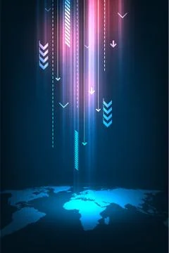 The future of the world with fast communication. Stock Illustration