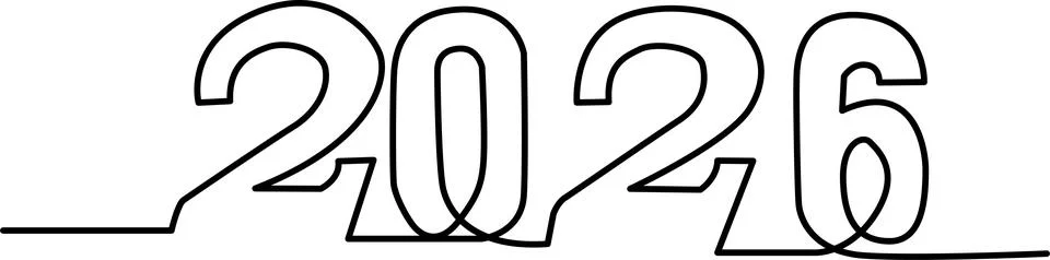 Future year 2026 Vector Illustrazione stock
