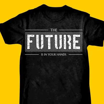 THE FUTURE IS IN YOUR HANDS Stock Illustration