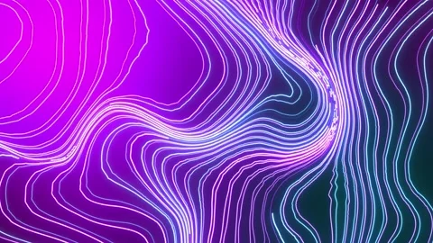 Futurestic technology line. Abstract Purple and Blue Waves neon line backgr.. Stock Footage 293486506