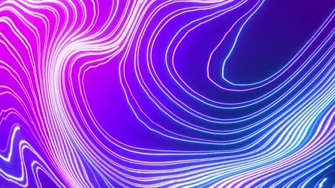 Futurestic technology line animation. Dynamic neon waves in purple and blue.. Stock Footage 293486517