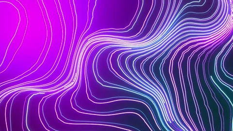Futurestic technology line. Dynamic neon waves in purple and blue creating .. Stock-Footage 293486500
