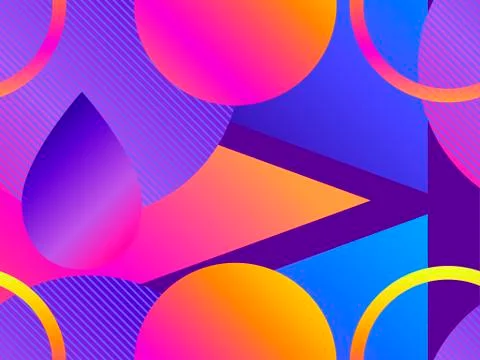 Futurism seamless pattern. Liquid shape in the style of 80s. Synthwave retro  Stock Illustration