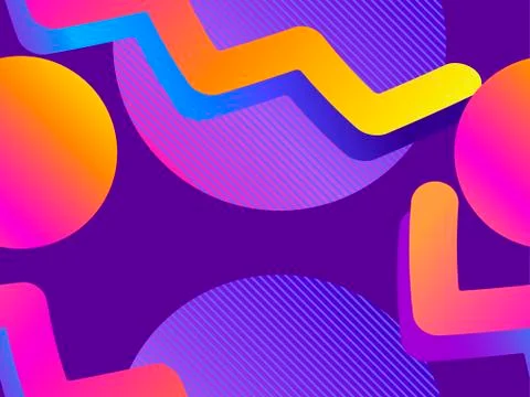 Futurism seamless pattern. Liquid shape in the style of 80s. Synthwave retro  Stock Illustration