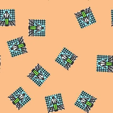 Futurism tech enthusiast vector seamless pattern 스톡 일러스트