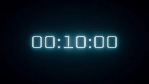 Futuristic 10 Second Countdown Timer Animation Stock Footage 335593331