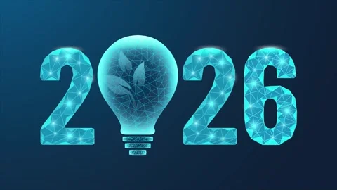 A futuristic 2026 motion graphics video design. Stock Footage 321878393