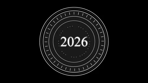 Futuristic 2026 year glowing digital clock countdown timer abstract backgro.. Vídeos de archivo 321410196