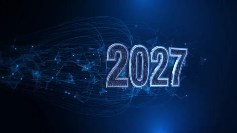 Futuristic 2027 Digital Network Technology Background Stock Footage 342637834
