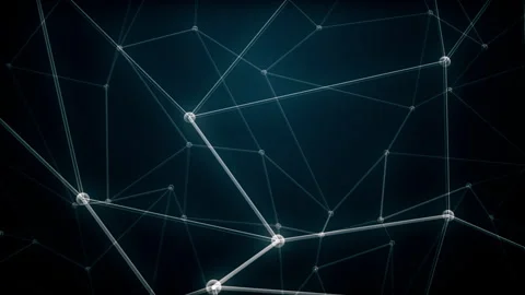 Futuristic 3D animation of connected spheres with tubes Stock Footage 245043601