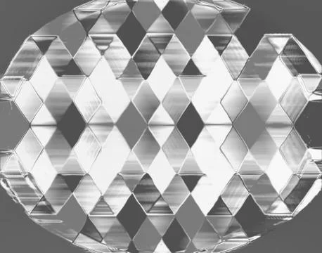 Futuristic 3D backdrop for concept, mirrored diamond shapes Stock Illustration