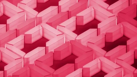 Futuristic 3D Binary Code Grid Animation in Red Sci-Fi Loop, 4K Seamless Stock Footage 306900891