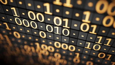 Futuristic 3D binary code loop for technology backgrounds. 動画素材 344169180