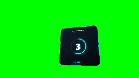 Futuristic 3D Countdown Timer Card Clock Widget Overlay Stock Footage 347273915