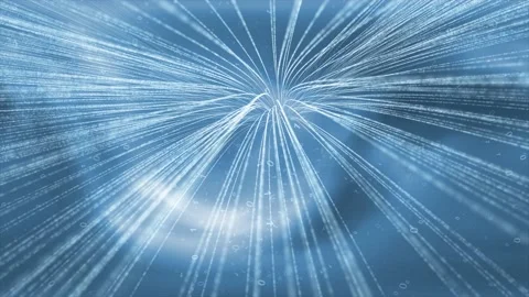 Futuristic 3D curved lines computer animation with binary numbers  background. Stock Footage 148397729