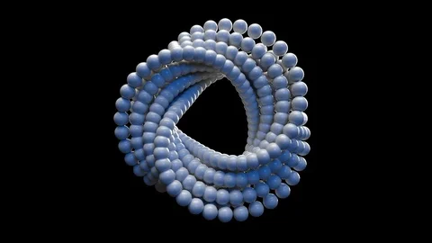 Futuristic 3D Geometry Spherical Structure Stock Footage 101658705