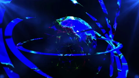 Futuristic 3d Globe Stock Footage 145896234