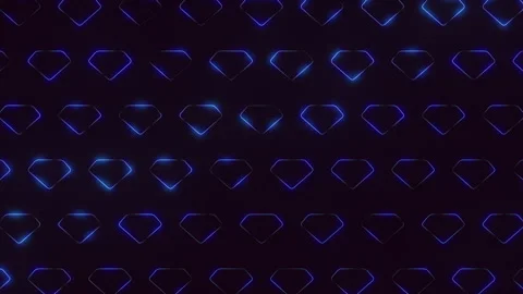 Futuristic 3d grid of glowing blue dots on black Stock Footage 311609289