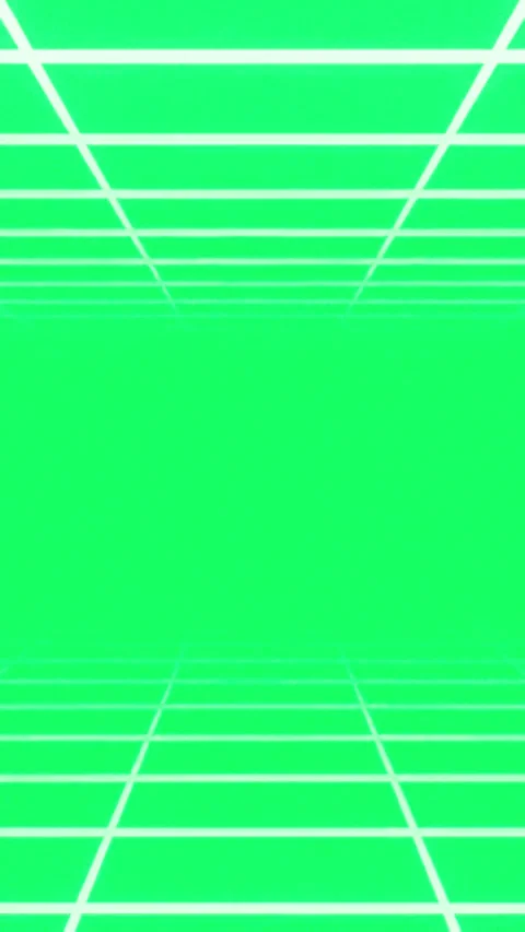 Futuristic 3D Grid Tunnel Green Screen Technology Background Vertical Reel Stock Footage 346762487