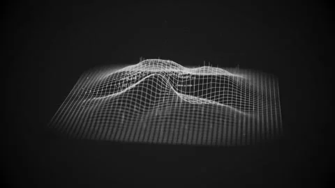 Futuristic 3D HUD Data Grid with Abstract Mesh for AI and Cybersecurity Stock Footage 328577322