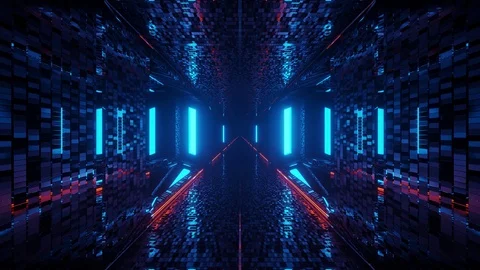 Futuristic 3d illustration motion background live wallpaper club visual vj loop Stockbeeldmateriaal 126647286