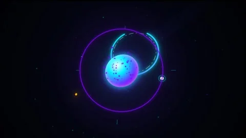 Futuristic 3d loading icon motion graphic Vídeo Stock 347051476