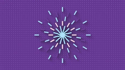 Futuristic 3D Neon Mandala Motion Loop Purple Cyberpunk Aesthetic Vidéo 337933915