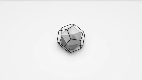 Futuristic 3D render of complex shapes in isometric view Stock Footage 240431625