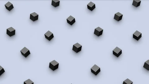Futuristic 3d render of cube shapes seamless moving in isometric view Stock Footage 241359700