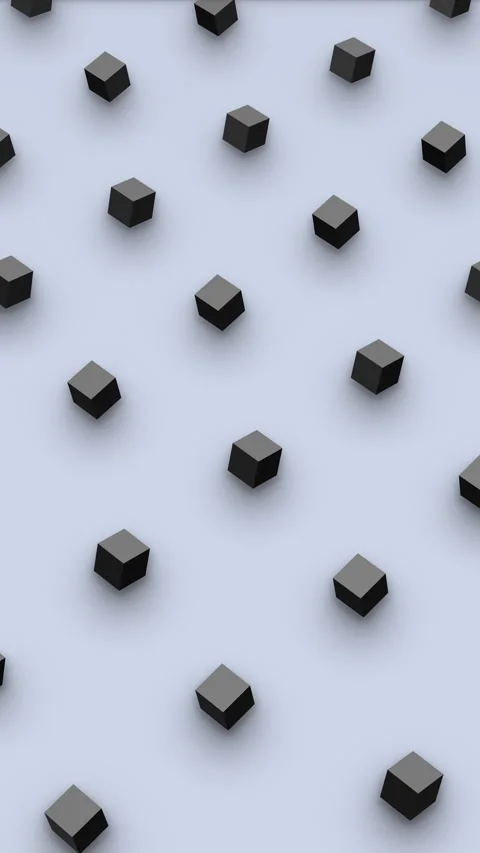 Futuristic 3d render of cube shapes seamless moving in isometric view Stock Footage 330188466
