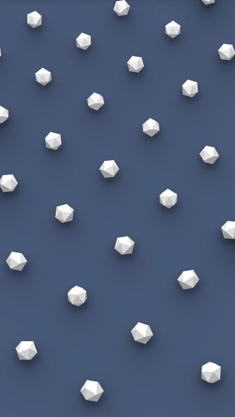Futuristic 3d render of polyhedral shapes seamless Vídeo Stock 330074134