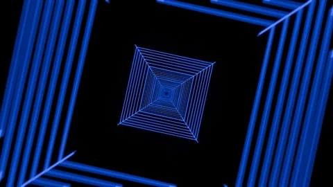 Futuristic 3d render, vj loop, technology tunnel with lights flashing Vidéo 276223709