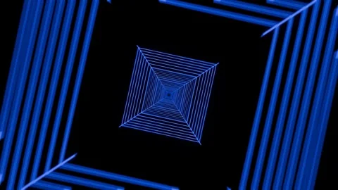 Futuristic 3d render, vj loop, technology tunnel with lights flashing Vidéo 276439358