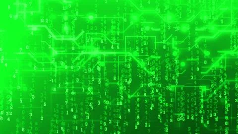 A futuristic 3d rendering of a digital multilayered cyberspace. The Matrix lo Stock Illustration