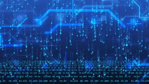 Futuristic 3D rendering of a sci-fi cyberspace with circular style passway an Illustrazione stock