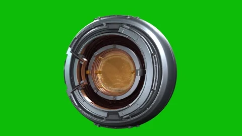 Futuristic 3D sci-fi quantum sphere design 02, with metallic panels, embedded Stock Footage 325479709