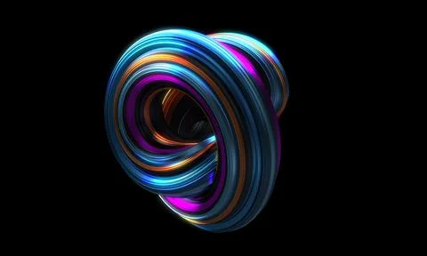 Futuristic 3d shape Stock Illustration