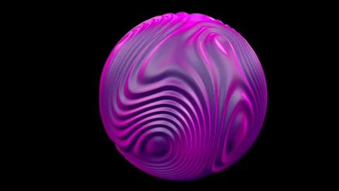 Futuristic 3D sphere with moving noisy wave surface on black. 動画素材 333303382