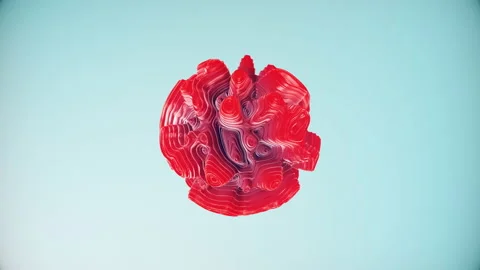 Futuristic 3D sphere with noisy turbulent surface Stock Footage 239070160